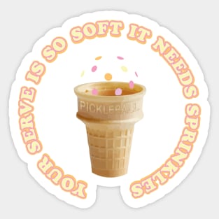 Soft Serve Pickleball Sticker